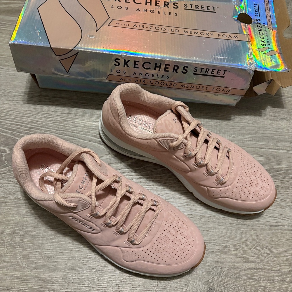 Sketchers Uno 2 Leopard blush sneakers - Picture 4 of 5